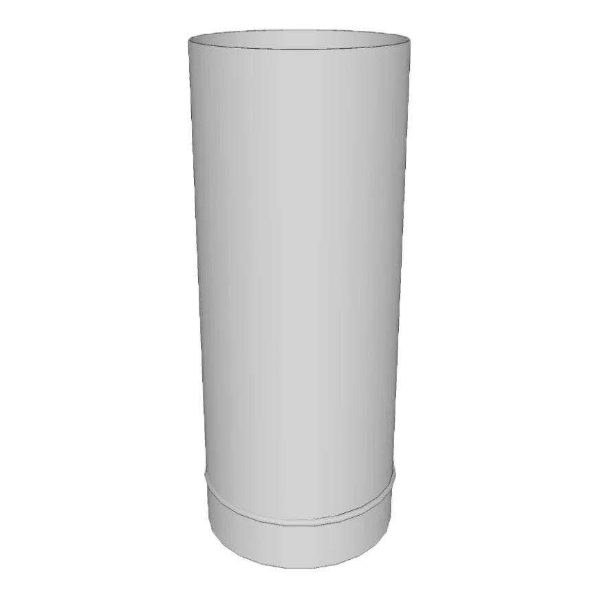 Tub inox pentru cos fum KOPH, lungime 1 m, diametru interior 160 mm