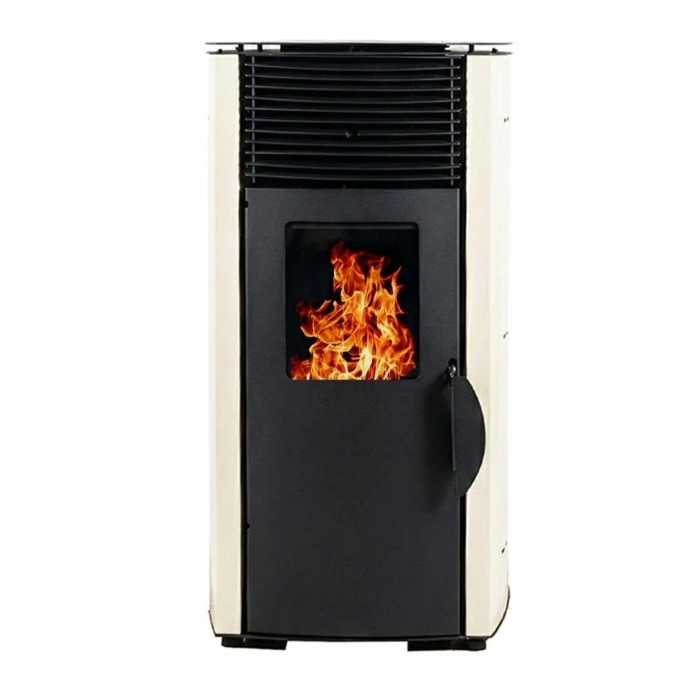 Soba pe peleti KOPH PD 10 kW, cu aer cald, buncar peleti 12 kg, 60 mp, Crem