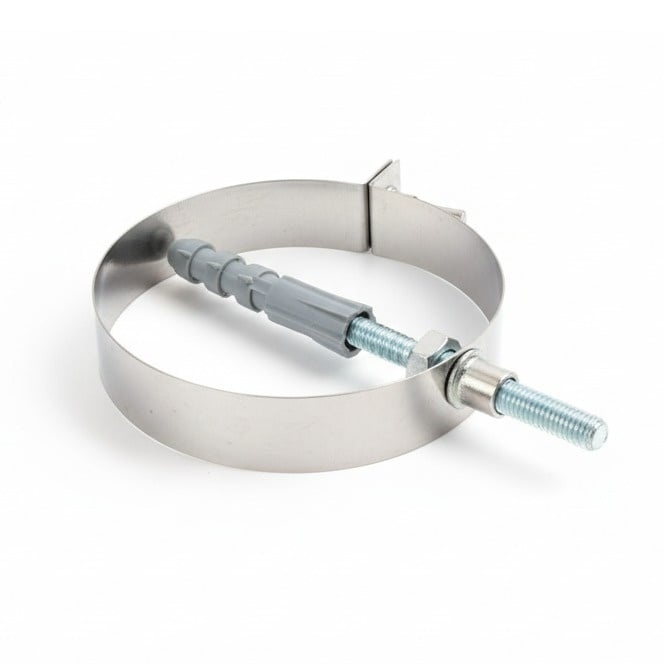Colier inox, prindere in perete cu surub, ⌀120 mm