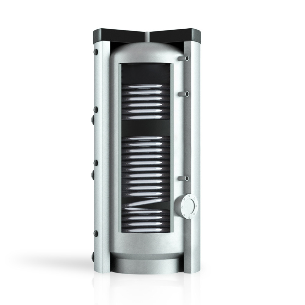 Boiler stativ din inox cu 2 serpentine, 300 litri, KOPH