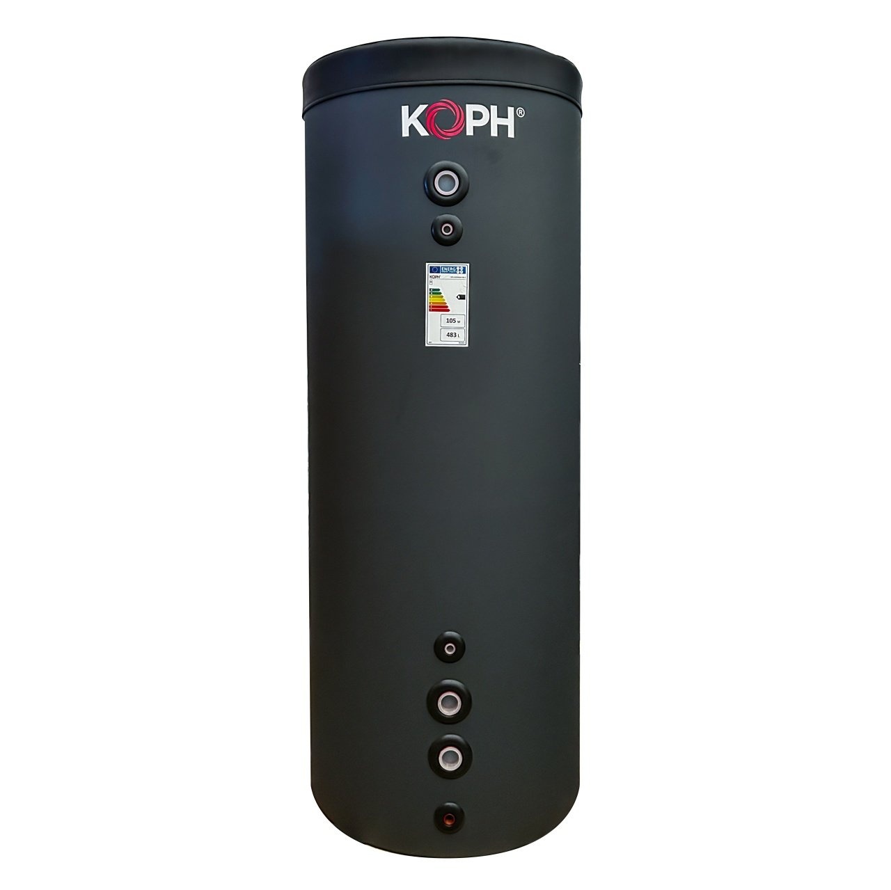 Puffer/Rezervor acumulare KOPH VTA4-1000-3, 180°, capacitate 1000 litri, cu izolatie din PS/ABS, fara serpentina, clasa energetica B