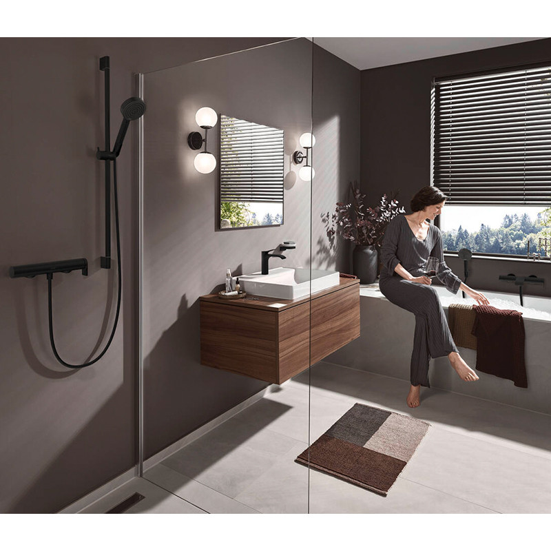 Baterie dus, Hansgrohe, Vivenis, negru mat - 1 | YEO