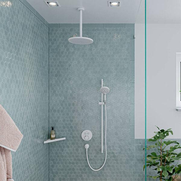 Baterie termostatata cu 2 functii, Hansgrohe, ShowerSelect S, alb mat - 2 | YEO