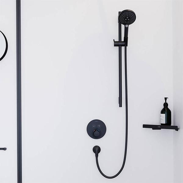 Baterie termostatata cu 2 functii, Hansgrohe, ShowerSelect S, Negru mat - 1 | YEO