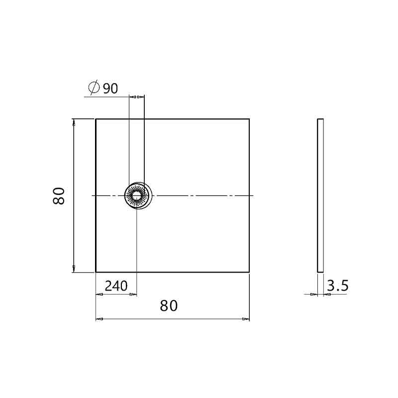 Cădiță de duș Kolpasan, Hopp, din Cast Marble, 80 x 80, alb - 3 | YEO