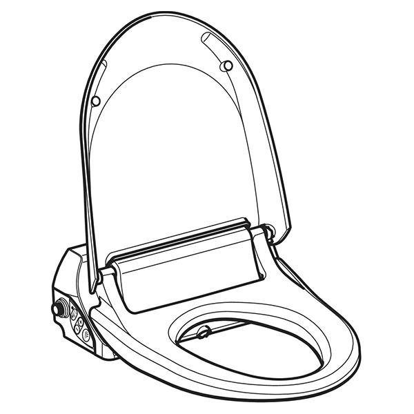 Capac WC cu functie de bideu, Geberit, AquaClean 4000, alb - 1 | YEO