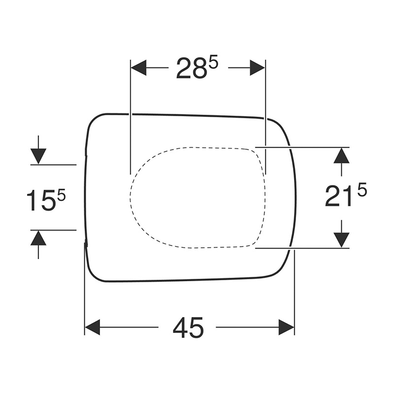 Capac WC, Geberit, Selnova Square, compact, alb - 1 | YEO