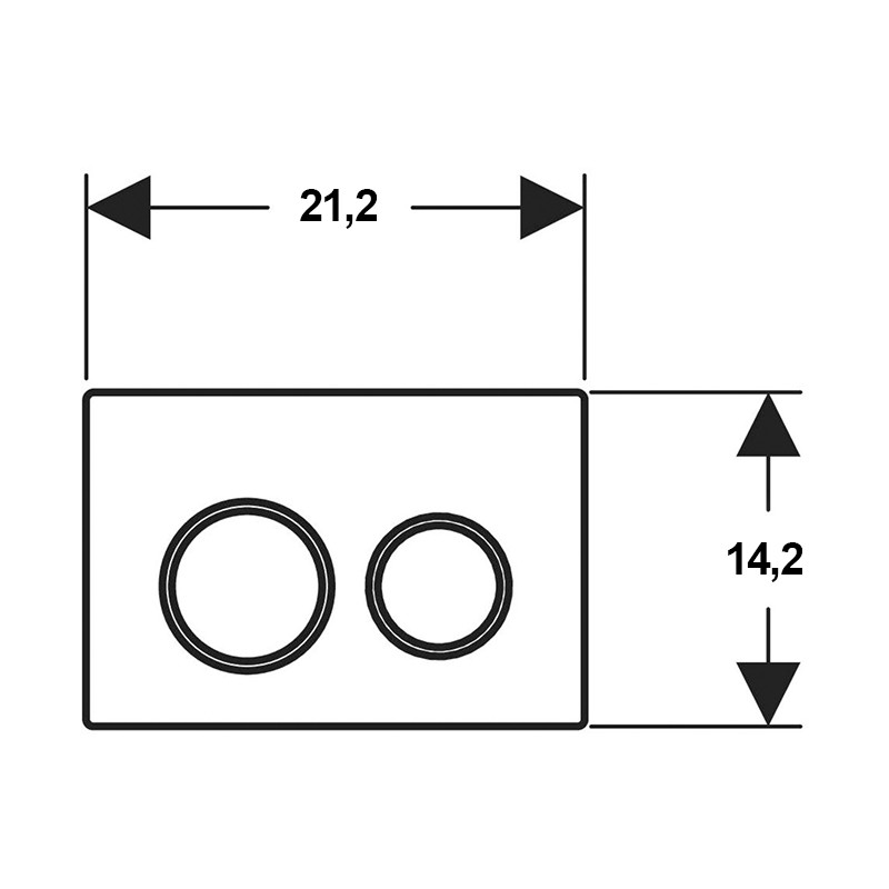 Clapeta cu actionare dubla Geberit, Omega20, alb - 2 | YEO