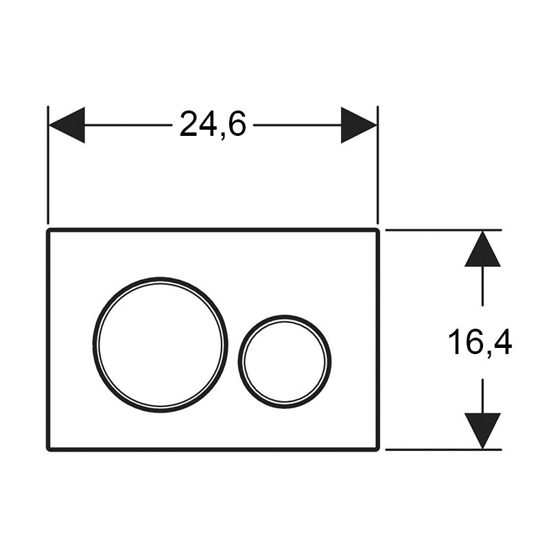 Clapetă de acționare, Geberit, Sigma21, alb/alamă - 2 | YEO