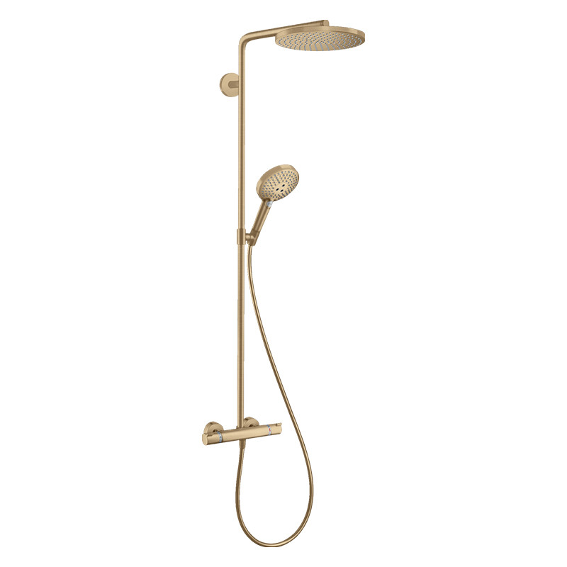 Coloană de duș, Hansgrohe, Raindance Select S, cu baterie termostatată, bronz periat, 27633140