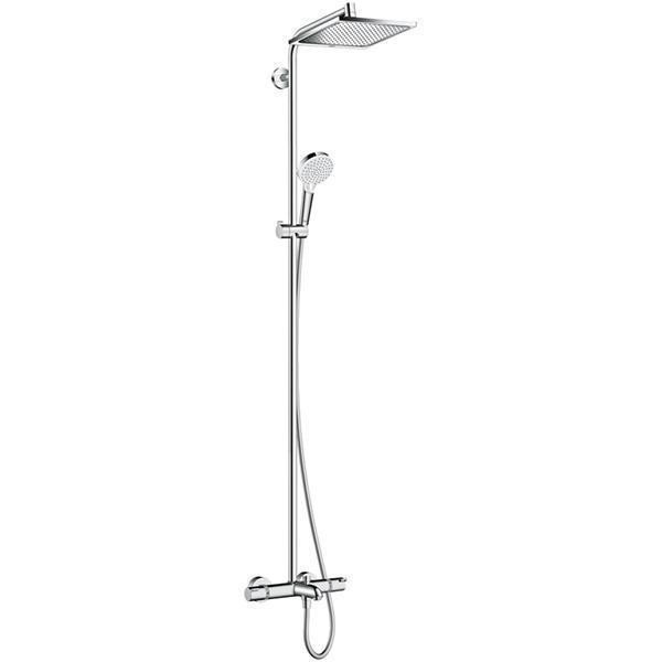 Coloana dus cu baterie si termostat Hansgrohe, Crometta E 240 1jet, 155 cm