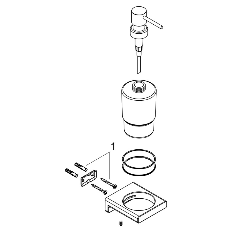 Dozator sapun, Hansgrohe, AddStoris, crom - 2 | YEO