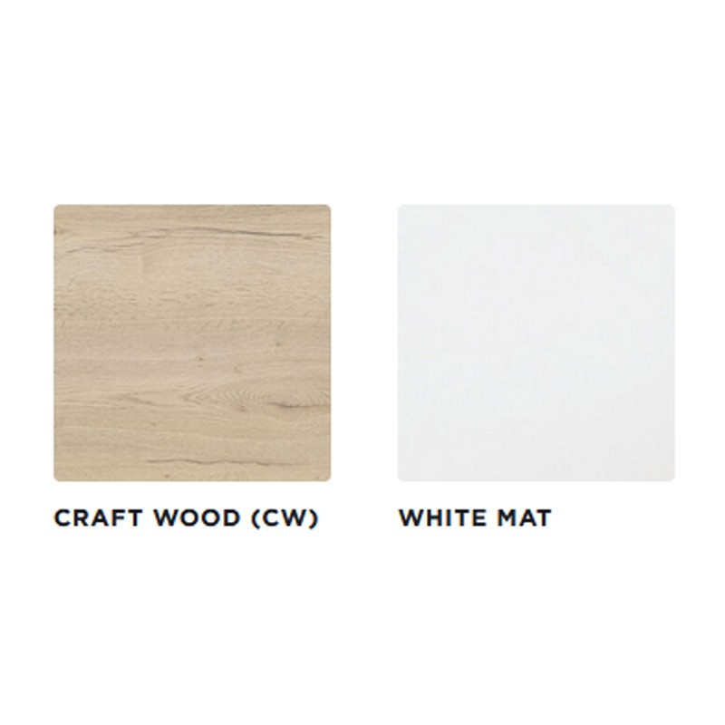 Dulap cu oglinda, Kolpasan, Tara, cu 4 usi, iluminare LED, 110 cm, craft wood - 2 | YEO