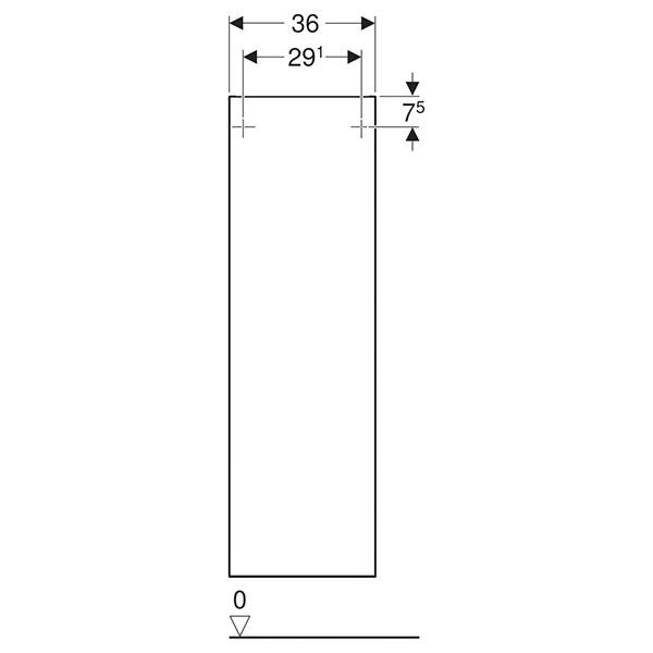 Dulap inalt suspendat, Geberit, Smyle Square, 118 cm, lava mat - 1 | YEO