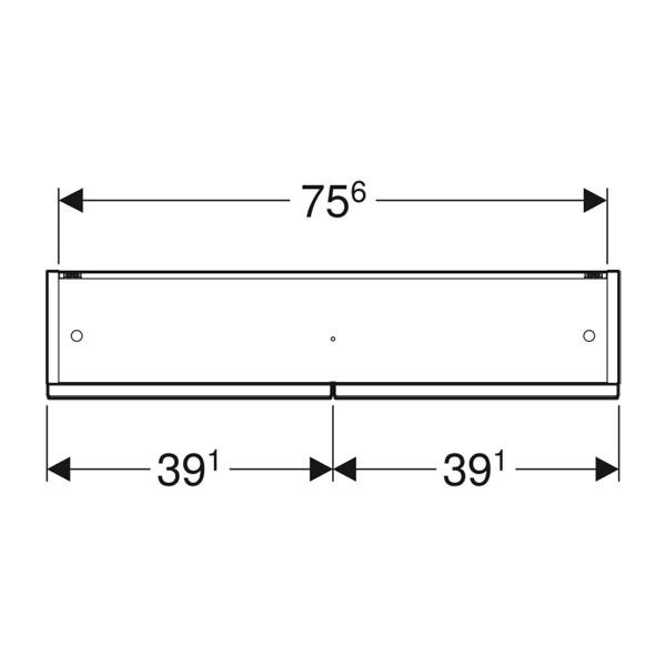 Dulap suspendat cu oglinda, Geberit, Selnova Square, alb lucios, 80 cm - 1 | YEO