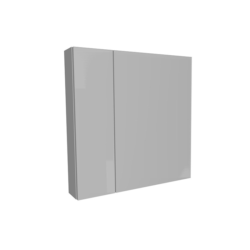 Dulap suspendat cu oglindă, Kolpasan, Naomi, cu 2 uși, 70 cm, dark concrete - 3 | YEO