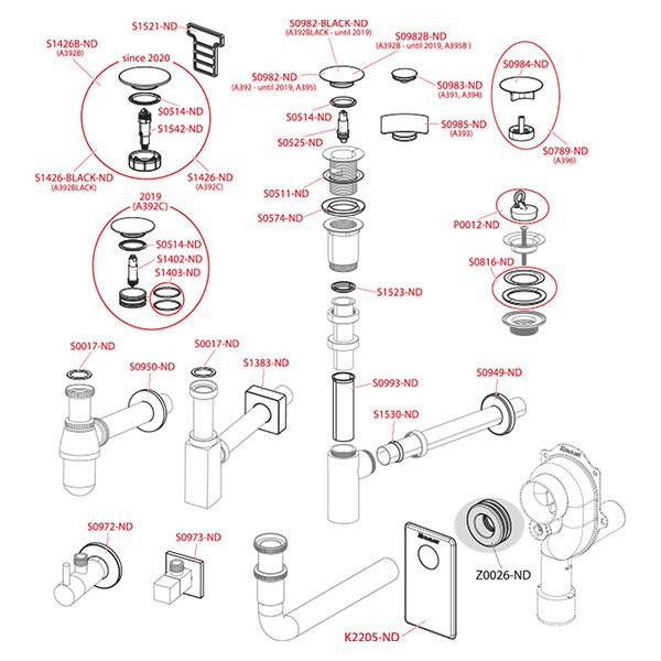 Element de prelungire pentru sifonul de lavoar, Alcadrain, DN32, crom - 2 | YEO