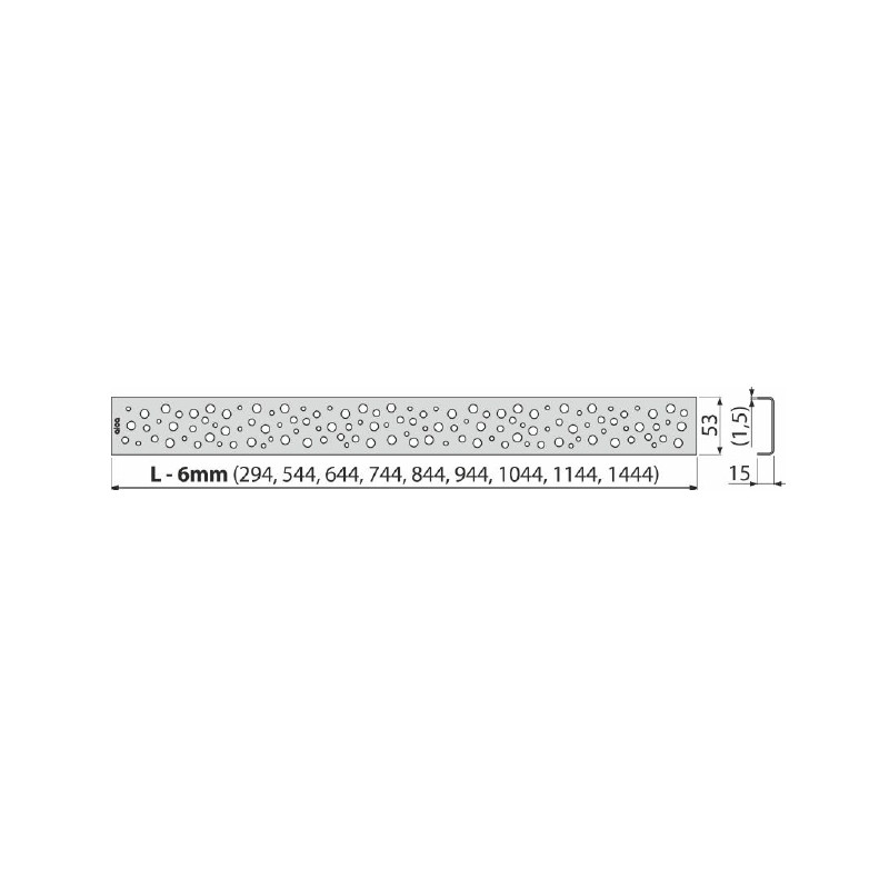Grătar pentru rigolă, Alcadrain, Buble, 75 cm, crom - 1 | YEO