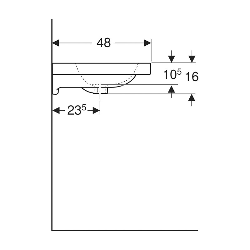 Lavoar, Geberit, iCon light, 60 cm, alb - 4 | YEO