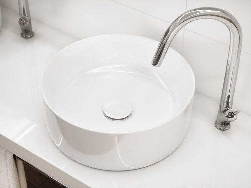 Lavoar pe blat Cersanit, Crea, rotund, 38 cm - 2 | YEO