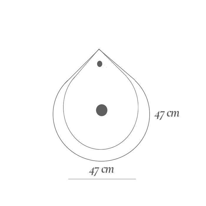 Lavoar pe blat, Fluminia, Tear, 47 x 47 cm - 2 | YEO