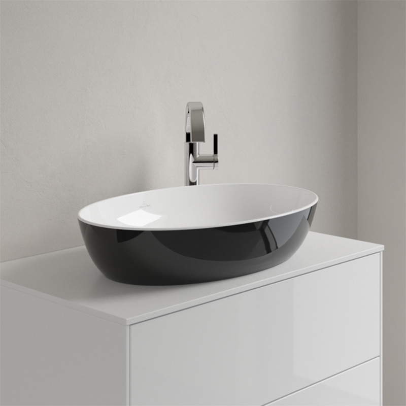 Lavoar pe blat, Villeroy & Boch, Artis, oval, 61 cm, coal black - 2 | YEO