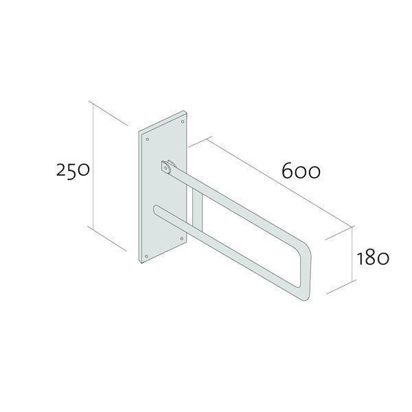 Maner rabatabil Cersanit, Etiuda, 60 cm, inox - 1 | YEO