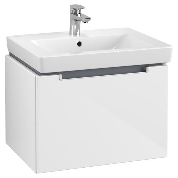 Mobilier suspendat Villeroy & Boch, Subway 2.0, pentru lavoare incastrabile, 58,7 x 45,4 cm, alb lucios