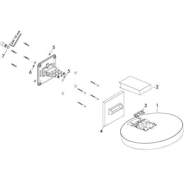 Palarie de dus fix Hansgrohe, Rainfinity 360, 1 jet, crom - 2 | YEO