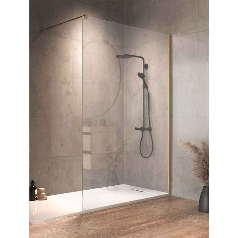 Paravan Walk-In Kolpasan, Calypso 100 cm, sticla 8 mm, sticlă transparentă, auriu