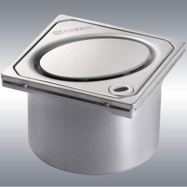 Piesa superioara Kessel, System 125, cu gratar din inox Oval Design, pentru corp sifon, cu sistem inchidere