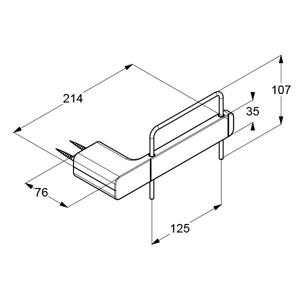 Porthartie igienica Kludi, E2, crom - 1 | YEO