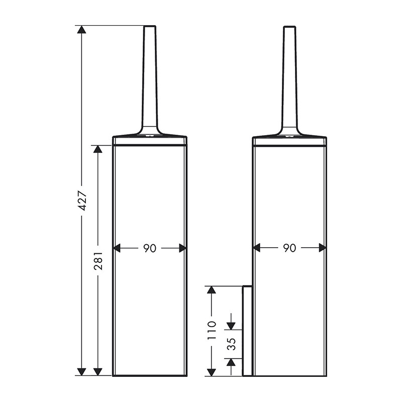 Portperie, Axor, Universal Rectangular, nichel periat, 42655820 - 1 | YEO