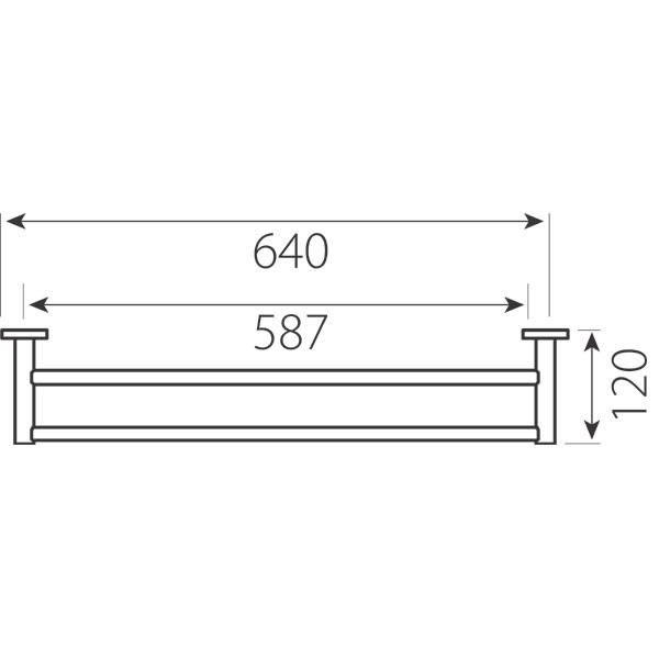 Portprosop dublu, Ferro, Grace, 60 cm, crom - 1 | YEO