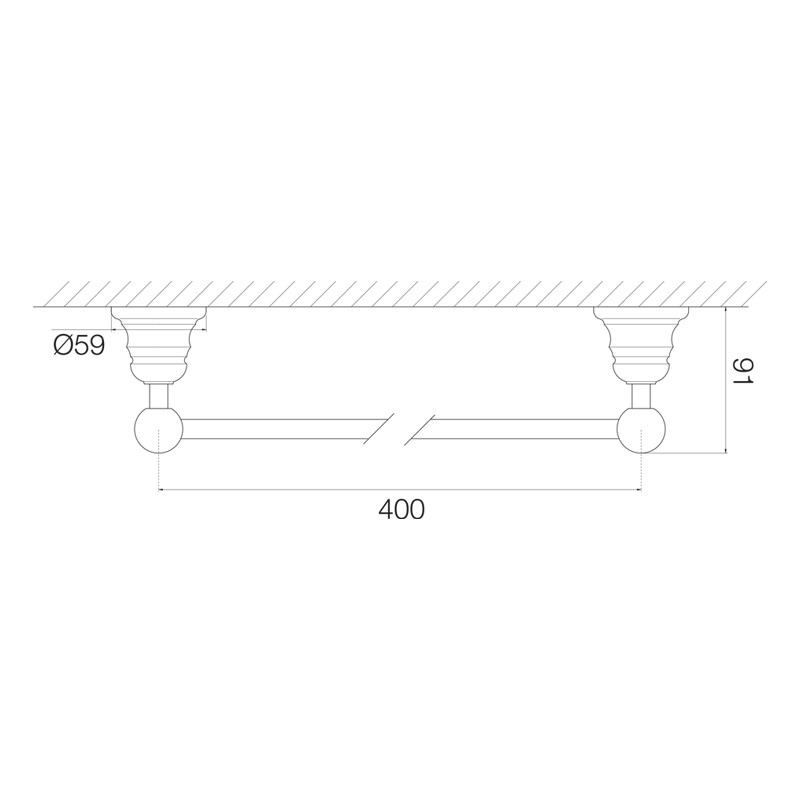 Portprosop, FIMA Carlo Frattini, Victory, 40 cm, crom, F6060/40CR - 2 | YEO