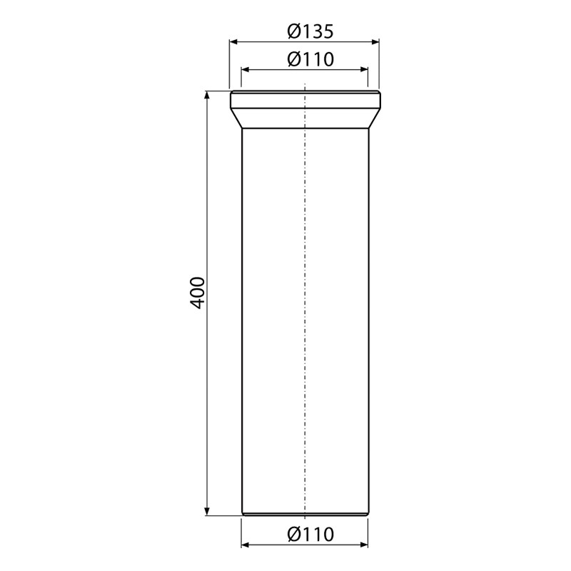 Racord WC, Alcadrain, 40 cm, alb - 1 | YEO