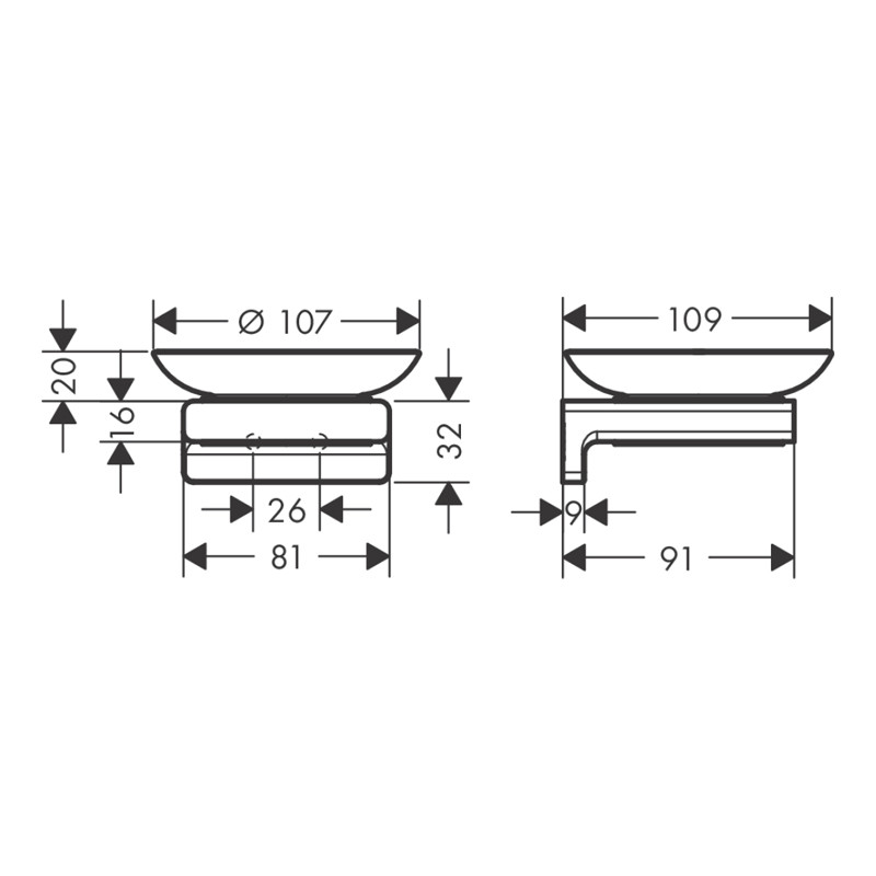 Savoniera cu suport, Hansgrohe, AddStoris, auriu - 4 | YEO