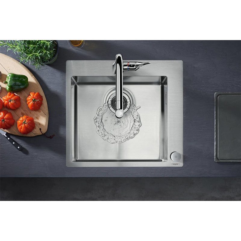 Set chiuvetă bucătărie Hansgrohe, C71-F450-01, cu baterie Select, inox - 2 | YEO