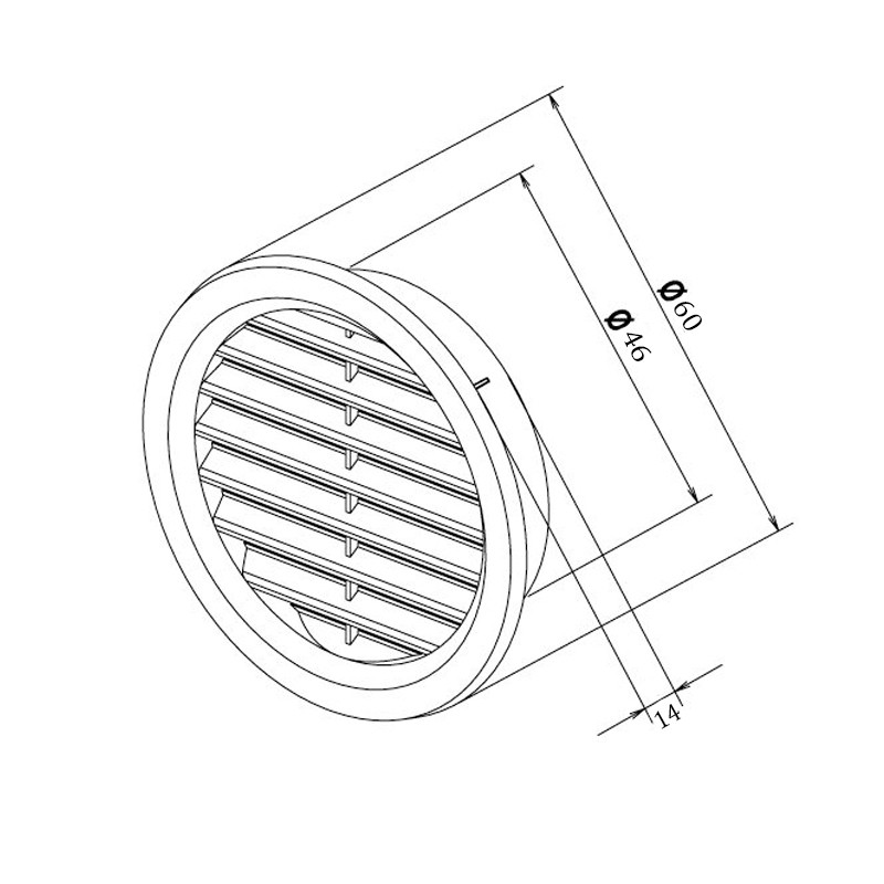 Set de ramă aerisire, Haco, 5 cm, alb - 1 | YEO