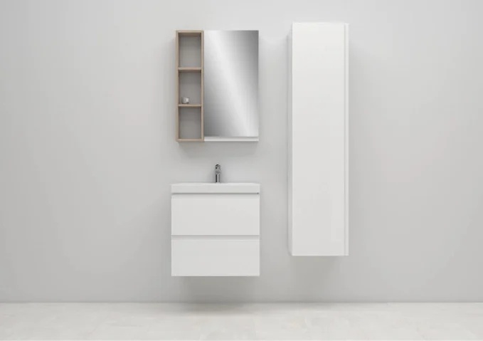 Set mobilier cu lavoar Cersanit, Moduo 60, montat, gri - 1 | YEO