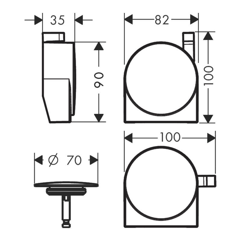 Set ornament, Hansgrohe, pentru instalatiile de cada Exafill S, crom - 3 | YEO