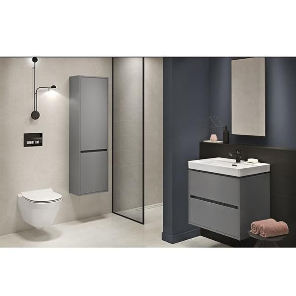 Set vas WC, Cersanit, Crea, oval, suspendat cu capac Soft-Close si Easy Off inclus - 3 | YEO