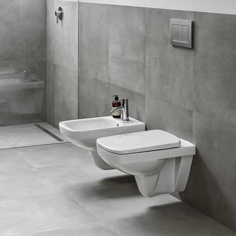 Set vas wc suspendat, Geberit, Selnova Square, rimfree, cu capac soft close și quick release, alb - 3 | YEO