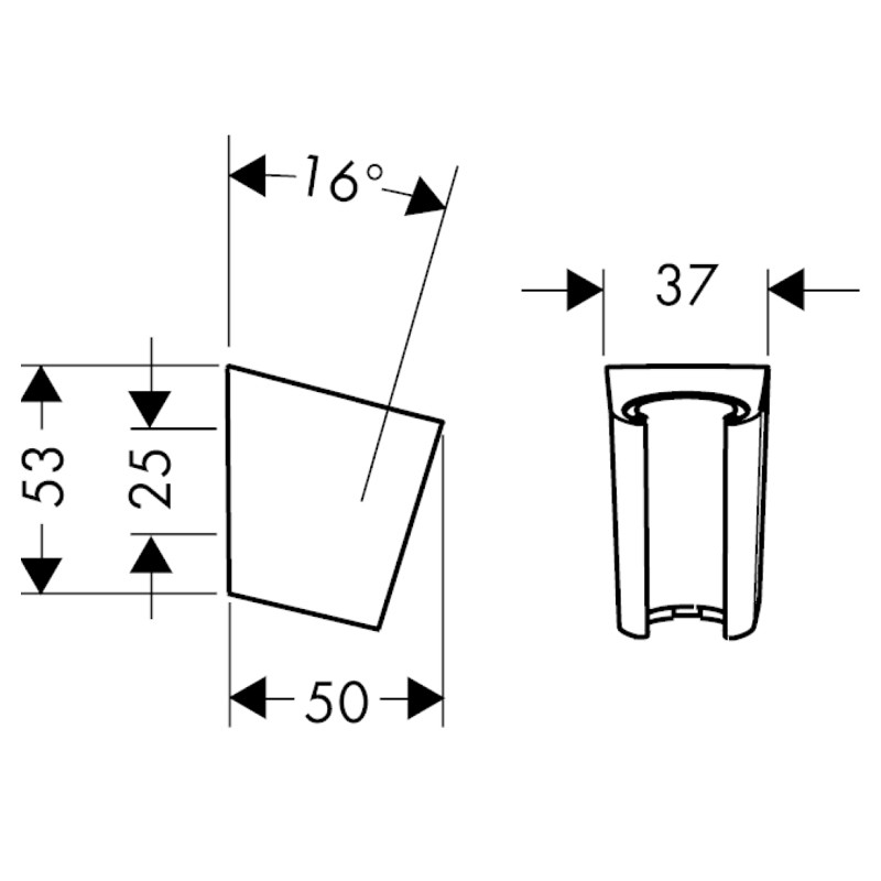 Suport de dus Hansgrohe, Porter S, alb mat - 1 | YEO