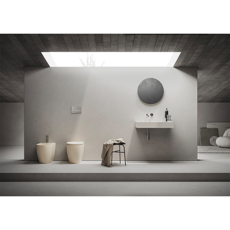Vas WC stativ, Hatria, Fusion, back-to-wall, rimless, alb - 2 | YEO