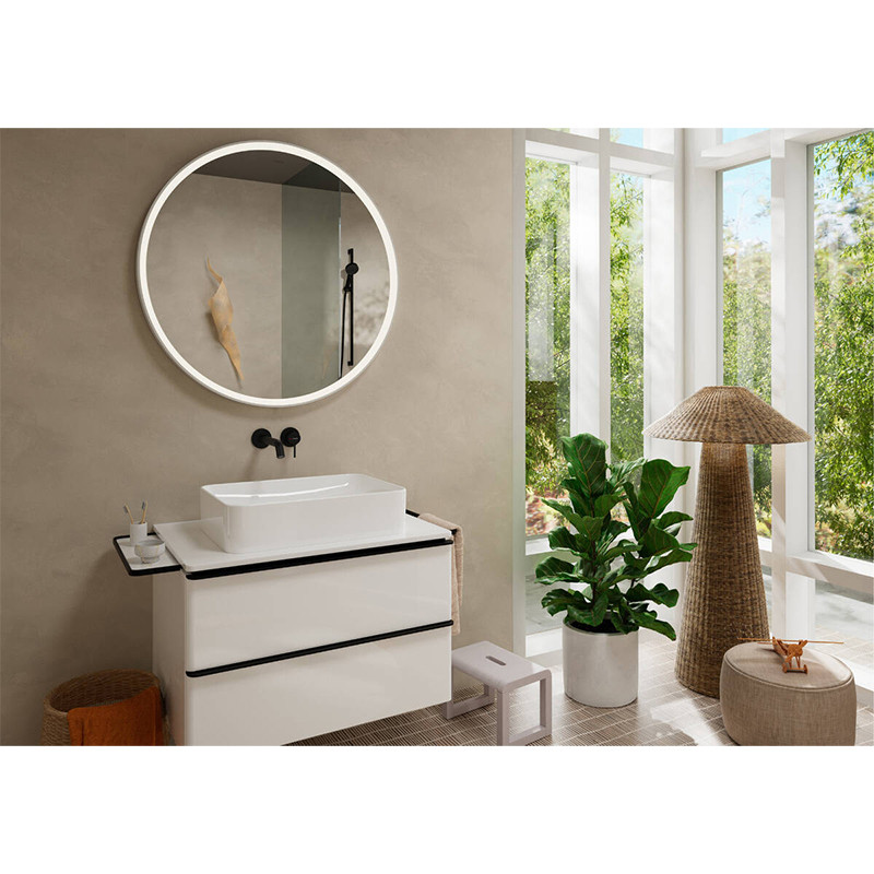 Baterie lavoar cu montaj pe perete, Hansgrohe, Tecturis S, EcoSmart+, cu pipă de 22,5 cm, negru mat, 73351670 - 2 | YEO