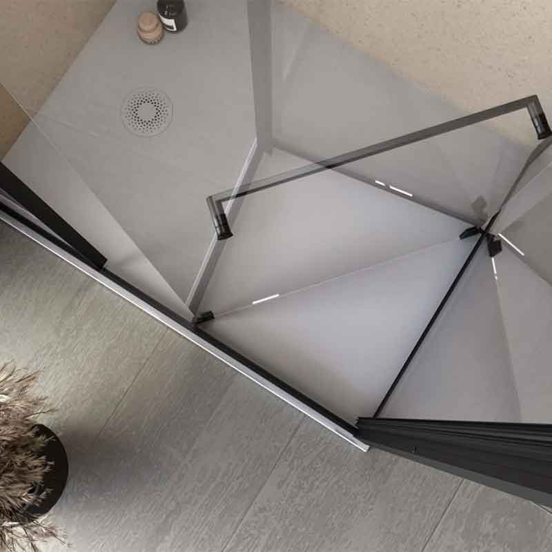 Cabina duș Kolpasan, Stellar Uni, 120 x 90 x h200, negru mat - 1 | YEO