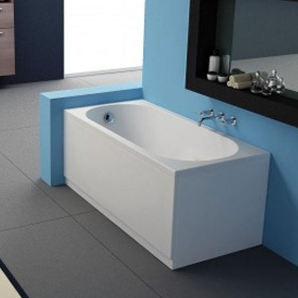 Cada dreptunghiulara Kolpasan, Tamia, acril, alb, 140x70 cm, cu scaun integrat - 2 | YEO