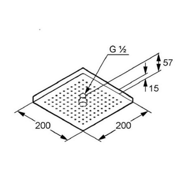 Cap de dus, Kludi, A-QA, DN 15, crom - 1 | YEO