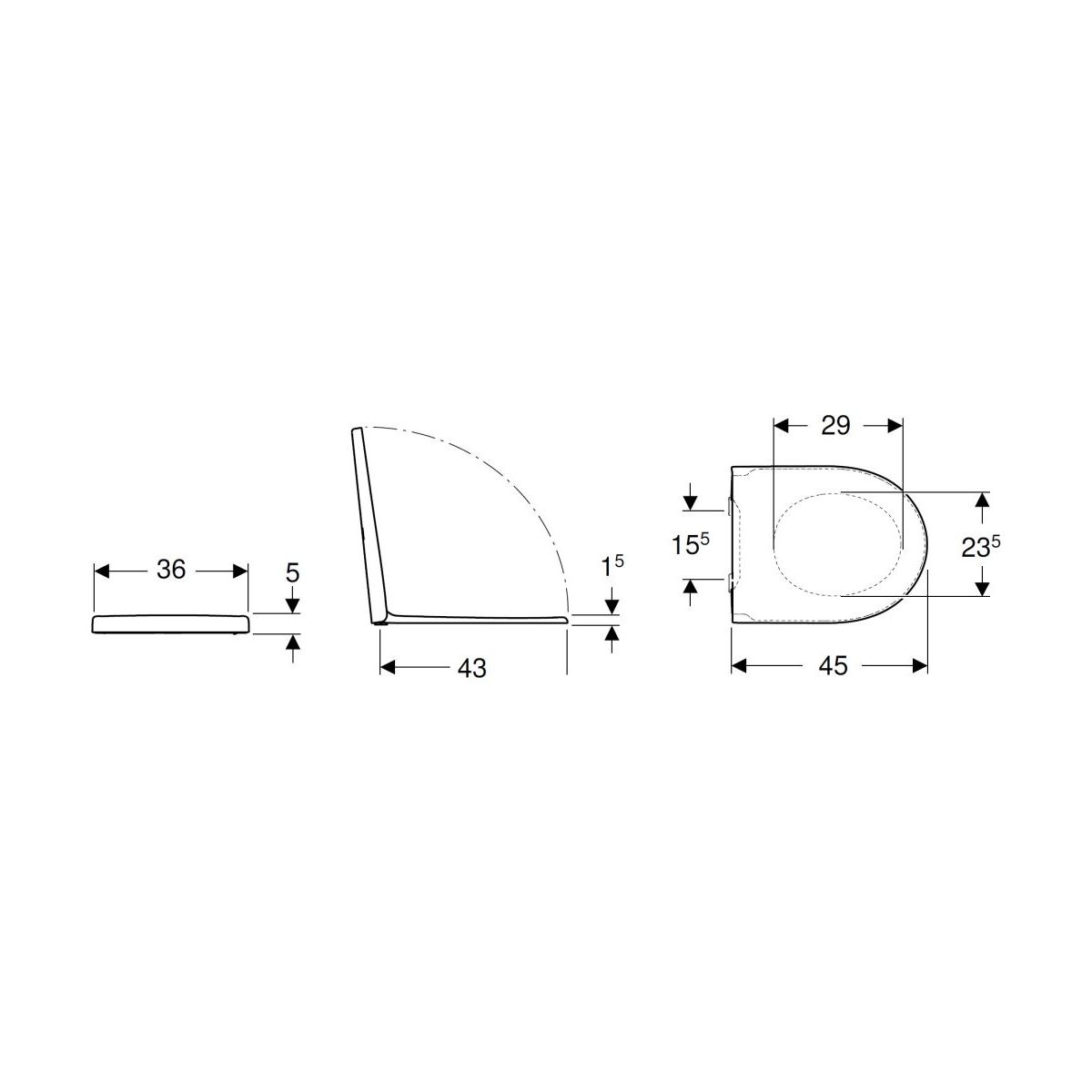 Capac vas WC Geberit, iCon, soft close, alb - 1 | YEO